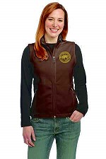 Women's Brown Fleece Vest