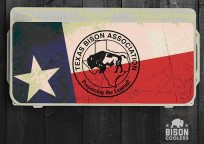 Bison Cooler - Texas Flag